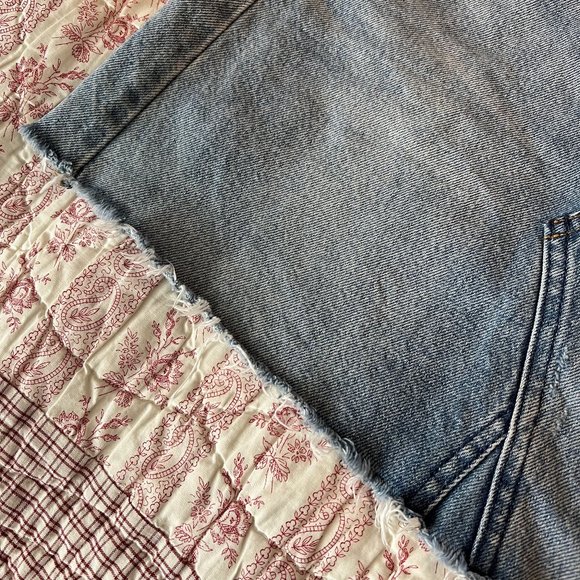 High Waisted Denim A-Line Mini Skirt - Picture 4 of 4